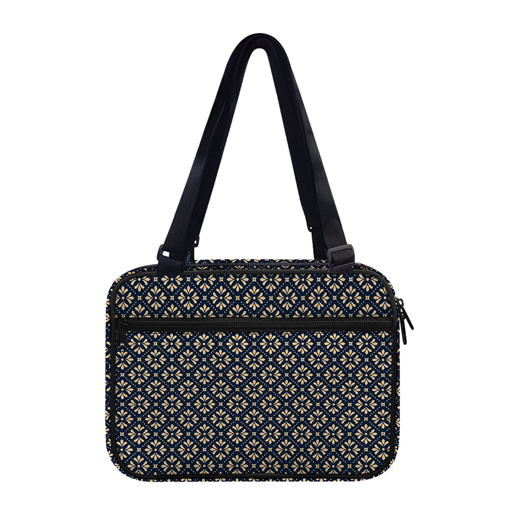 Geometric Floral Print Double Strap Bible Bag