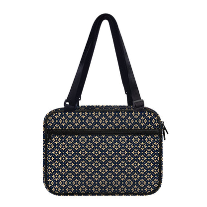Geometric Floral Print Double Strap Bible Bag