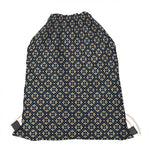 Geometric Floral Print Drawstring Bag
