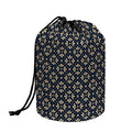 Geometric Floral Print Drawstring Makeup Bag