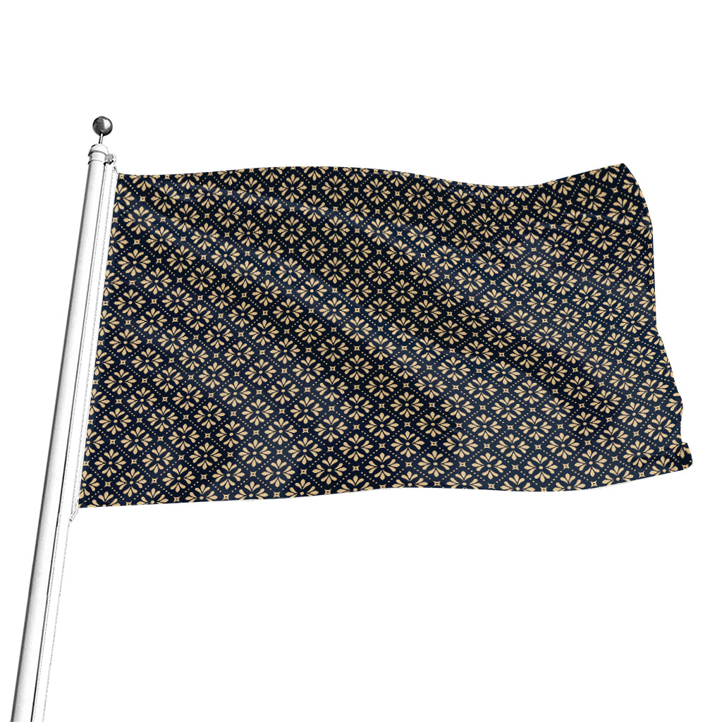 Geometric Floral Print Flag