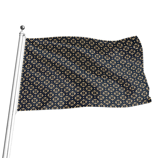 Geometric Floral Print Flag