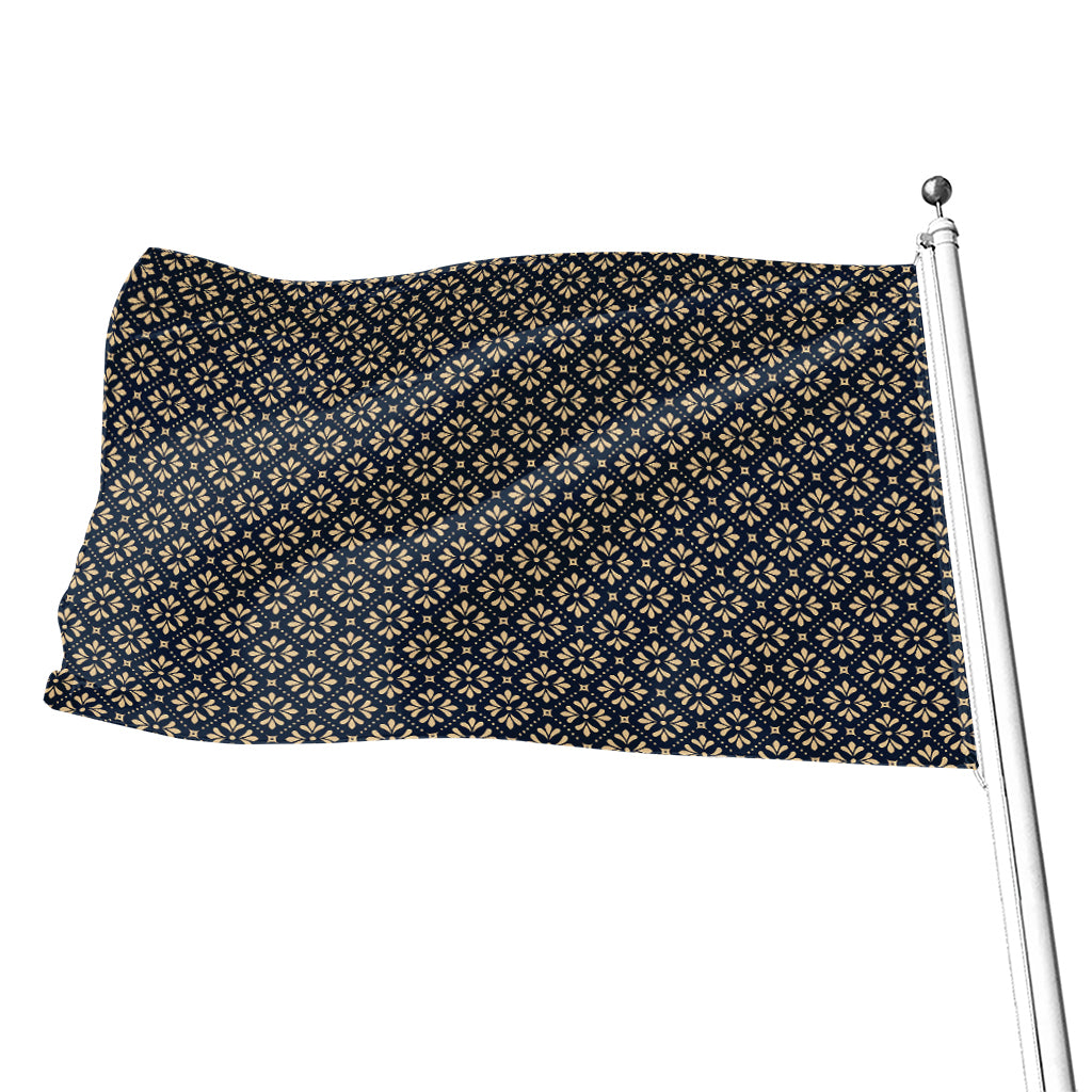 Geometric Floral Print Flag