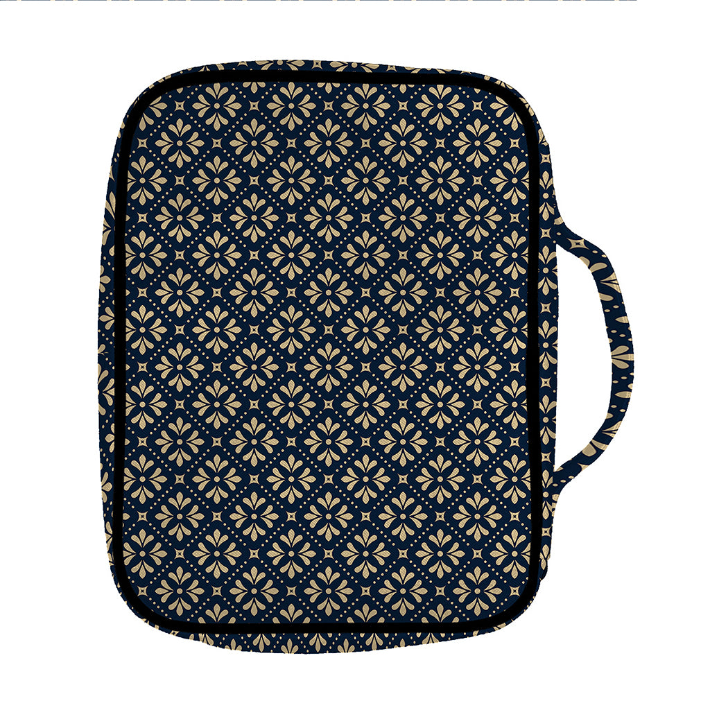 Geometric Floral Print Front Pocket Bible Bag
