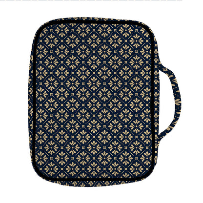 Geometric Floral Print Front Pocket Bible Bag