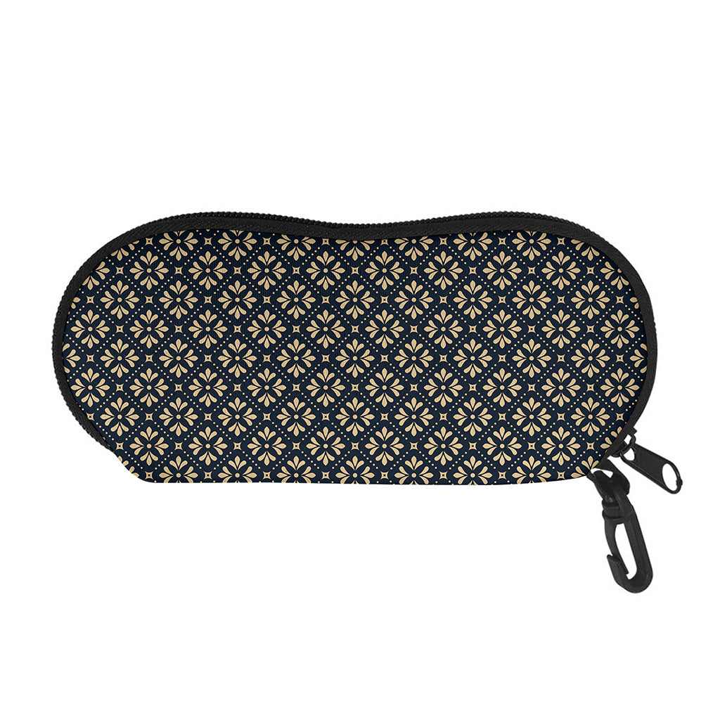 Geometric Floral Print Glasses Case
