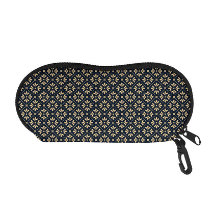 Geometric Floral Print Glasses Case