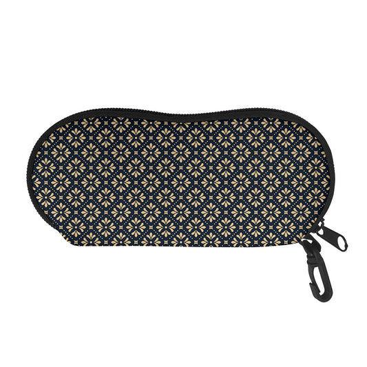 Geometric Floral Print Glasses Case