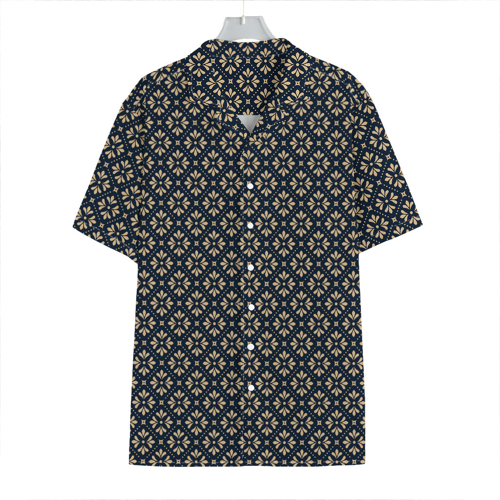 Geometric Floral Print Hawaiian Shirt