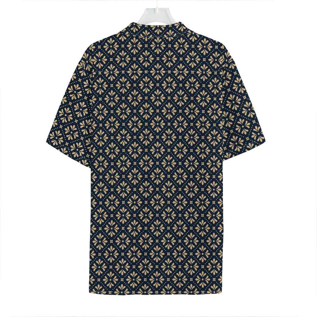 Geometric Floral Print Hawaiian Shirt