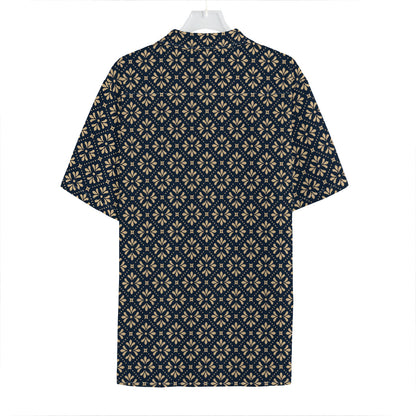 Geometric Floral Print Hawaiian Shirt