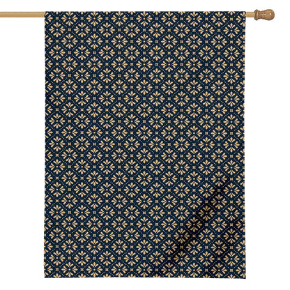 Geometric Floral Print House Flag