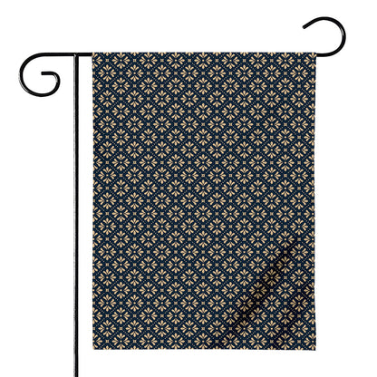 Geometric Floral Print House Flag