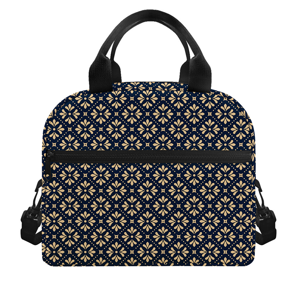 Geometric Floral Print Insulated Lunch Bag