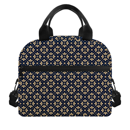 Geometric Floral Print Insulated Lunch Bag
