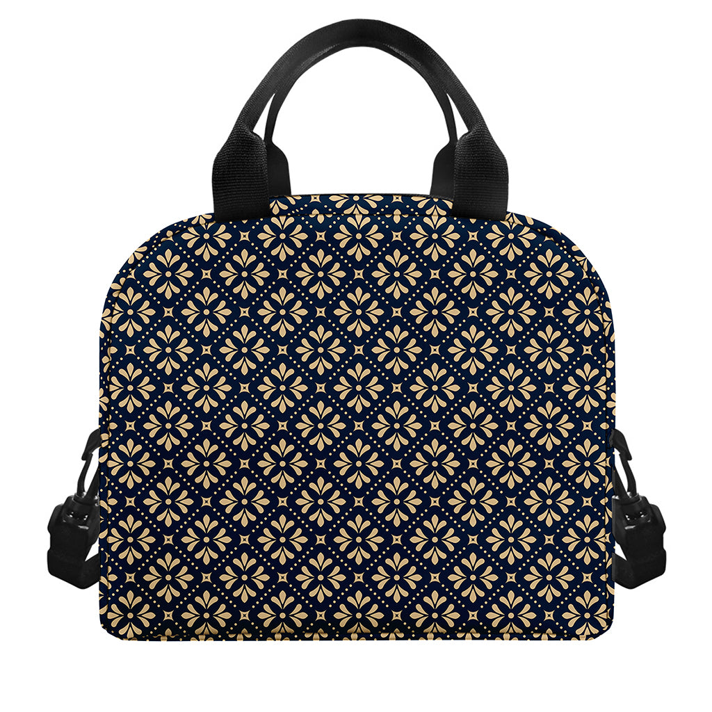 Geometric Floral Print Insulated Lunch Bag
