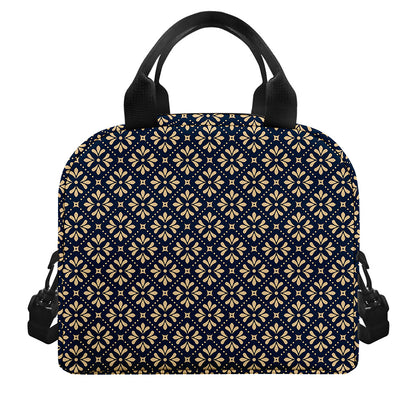 Geometric Floral Print Insulated Lunch Bag