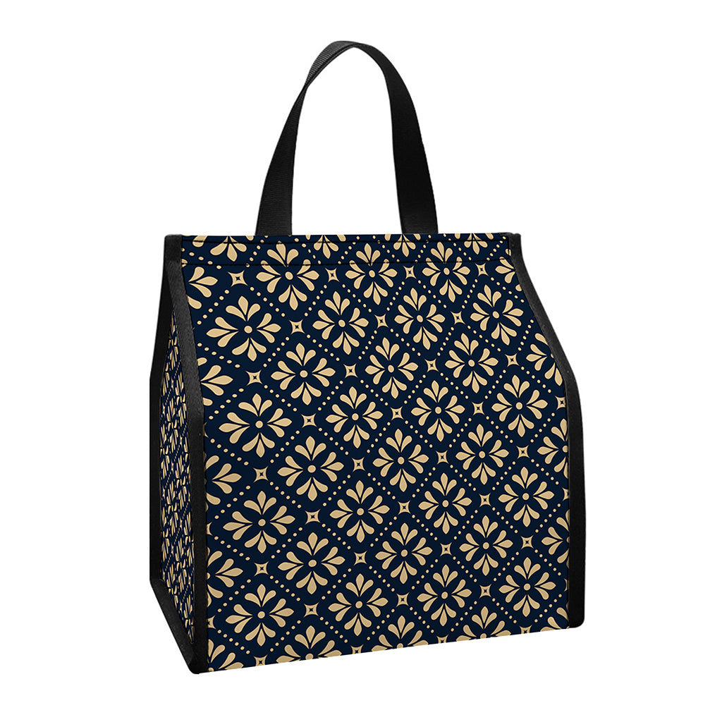 Geometric Floral Print Insulated Lunch Tote