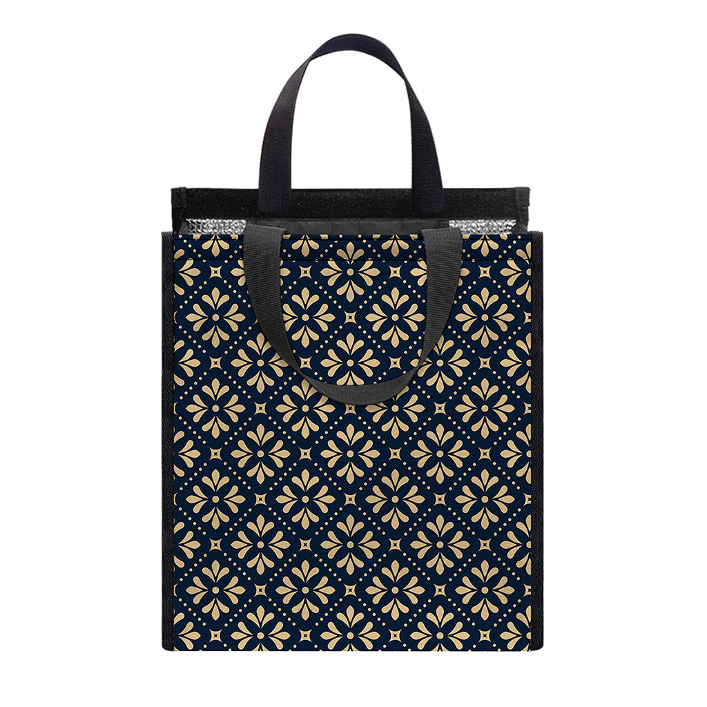 Geometric Floral Print Insulated Lunch Tote