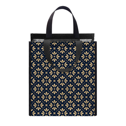 Geometric Floral Print Insulated Lunch Tote