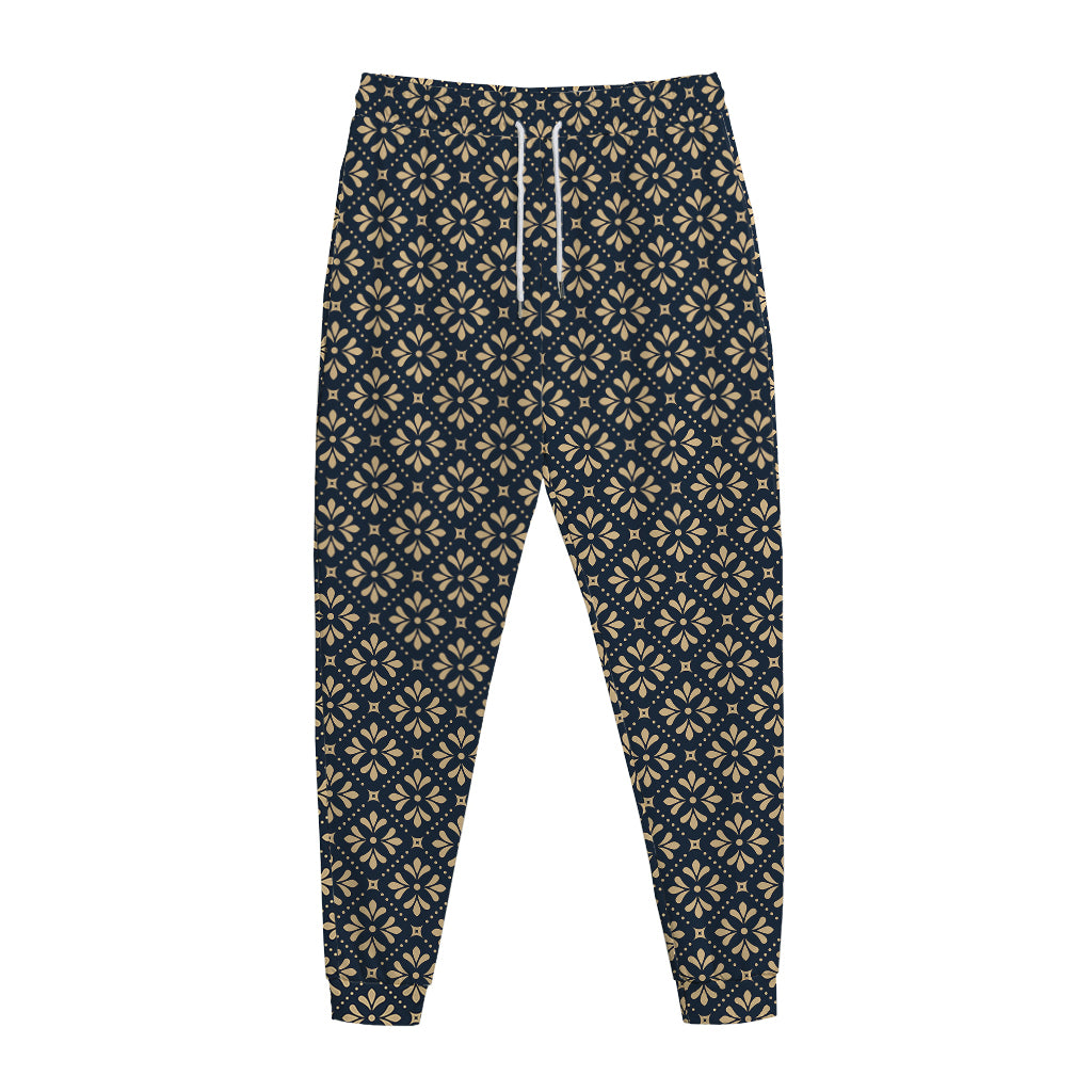 Geometric Floral Print Jogger Pants