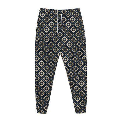 Geometric Floral Print Jogger Pants