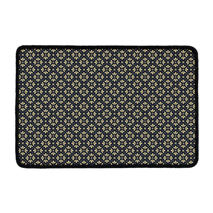 Geometric Floral Print Kitchen Mat