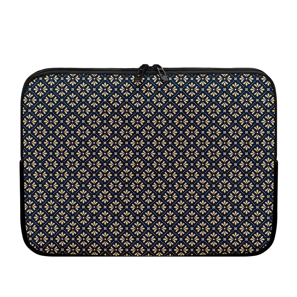 Geometric Floral Print Laptop Sleeve