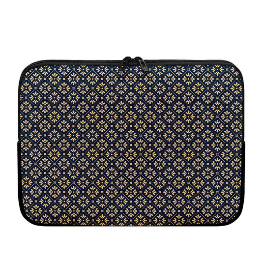 Geometric Floral Print Laptop Sleeve