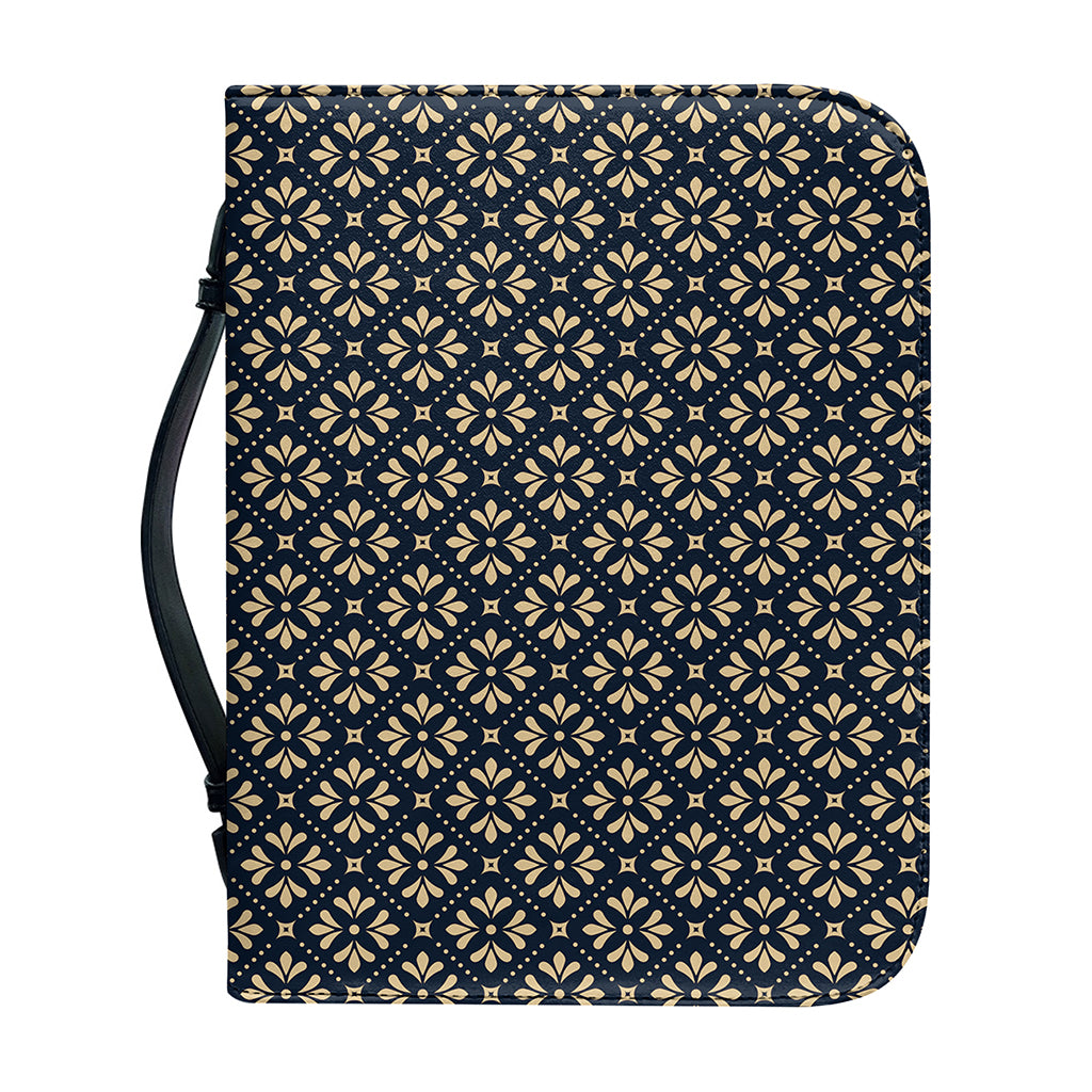 Geometric Floral Print Leather Bible Cover
