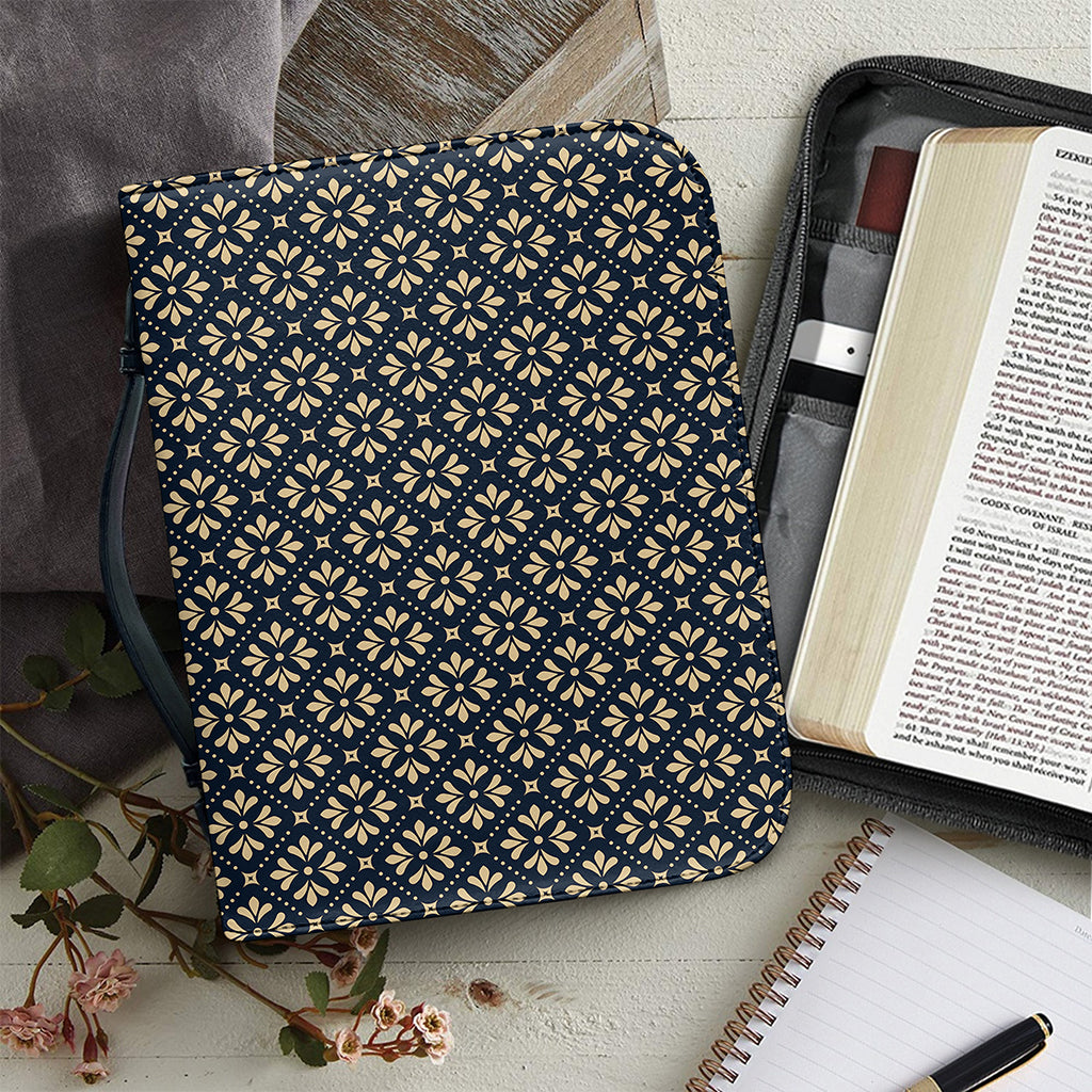 Geometric Floral Print Leather Bible Cover