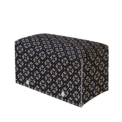 Geometric Floral Print Leather Tissue Box Cover
