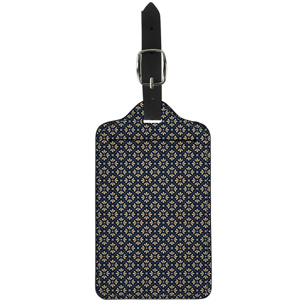 Geometric Floral Print Luggage Tag