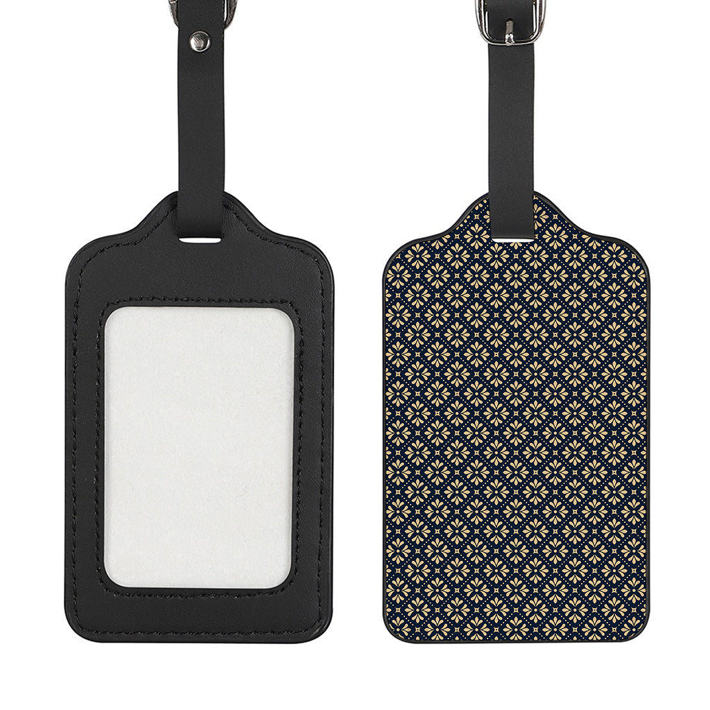 Geometric Floral Print Luggage Tag