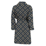 Geometric Floral Print Men's Bathrobe