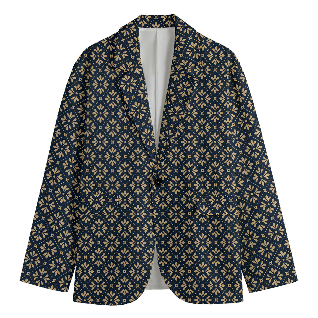 Geometric Floral Print Men's Blazer