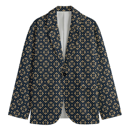 Geometric Floral Print Men's Blazer