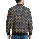 Geometric Floral Print Men's Bomber Jacket