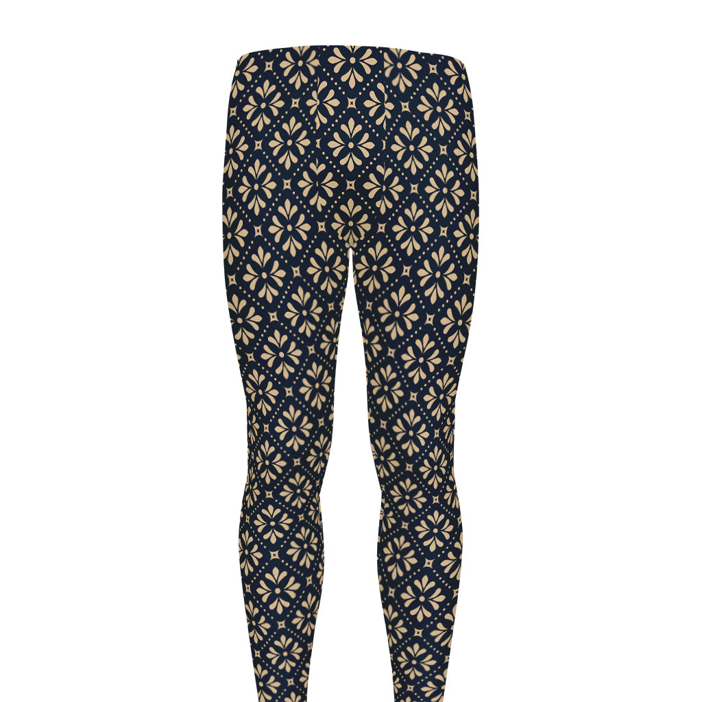 Geometric Floral Print Men's leggings