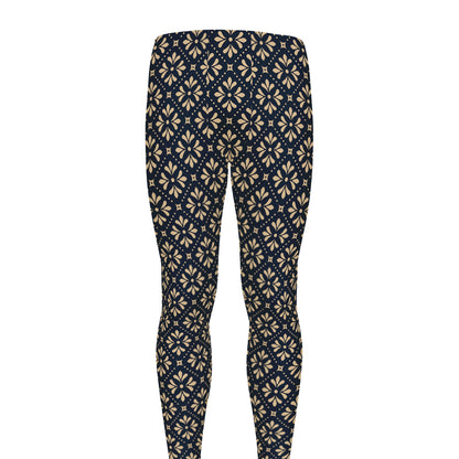 Geometric Floral Print Men's leggings
