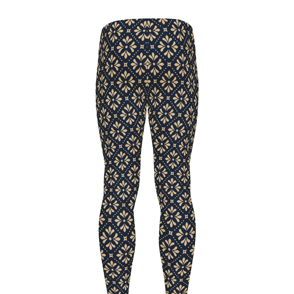 Geometric Floral Print Men's leggings