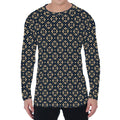 Geometric Floral Print Men's Long Sleeve T-Shirt