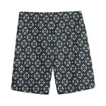 Geometric Floral Print Men's Sports Shorts