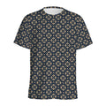 Geometric Floral Print Men's Athletic T-Shirt