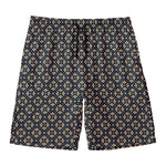 Geometric Floral Print Men's Swim Trunks