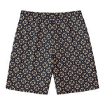 Geometric Floral Print Men's Swim Trunks