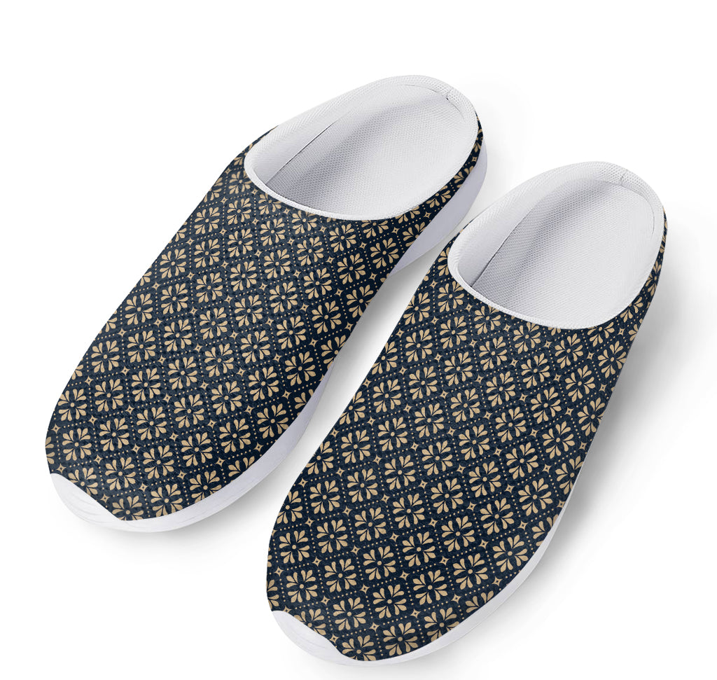 Geometric Floral Print Mesh Casual Shoes