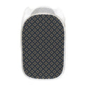 Geometric Floral Print Mesh Laundry Hamper