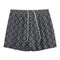 Geometric Floral Print Mesh Shorts