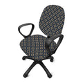 Geometric Floral Print Office Chair Cover